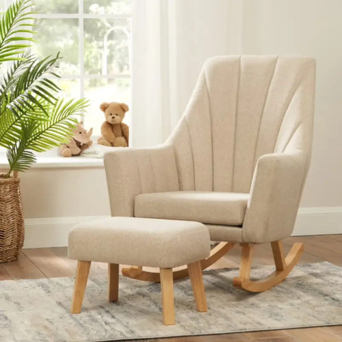 Footstool and chair set - and,