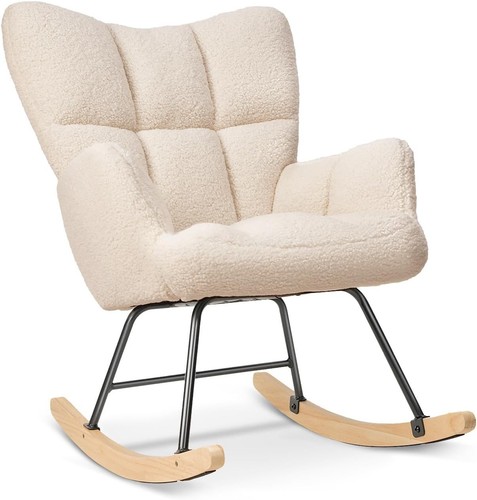 Cream sherpa rocking - sherpa,