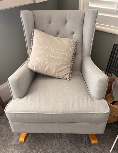 Grey fabric upholstered - grey,