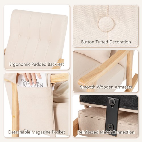 Nursery rocking chair - rocking, padded