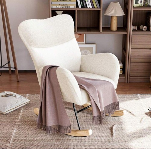 Teddy boucle rocking chair - boucle,