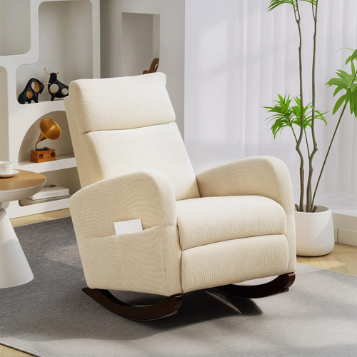 Corduroy rocking armchair - corduroy,