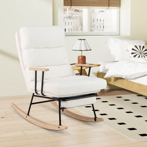 Velvet rocking chair - chair, nursery