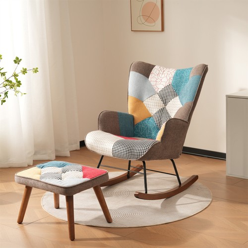 Rocking chair with - with, footstool