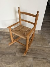 Vintage Pine Wood & Rattan