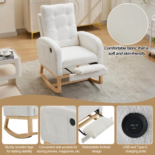 Teddy rocking chair - chair, usb