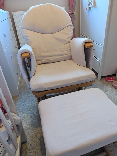 Rocking chair with footstool - rocking,